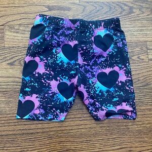 Vibrant Heart Print Kids Shorts